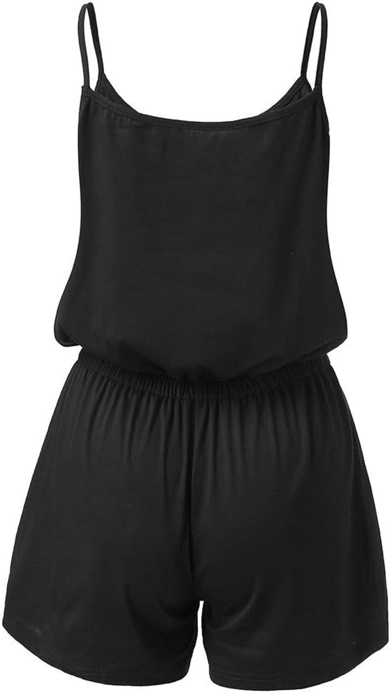 Jumpsuit Womens Sleeveless Waist Drawstring Short Playsuit Rompers Jumpsuit